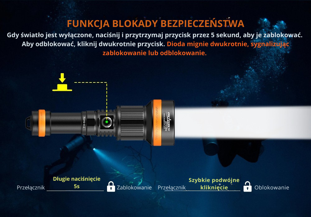 OrcaTorch D710 MK2 – wskaźnik LED baterii